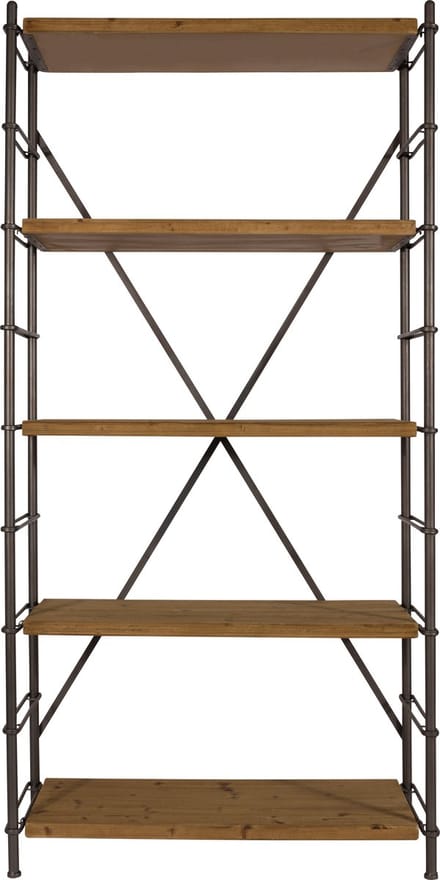 Dutchbone Iron Opbergkast/ Stellingkast Hout/ Metaal Bruin