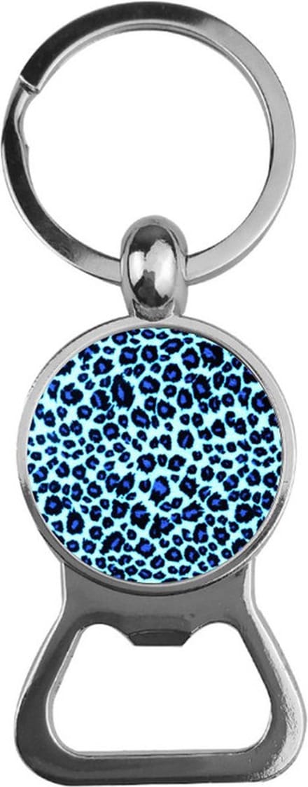 Bieropener Glas - Panterprint Blauw