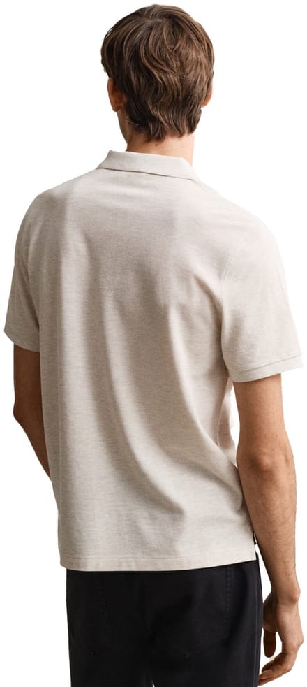 Gant poloshirt korte mouw beige