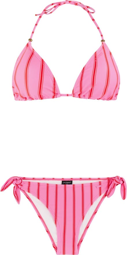 Protest PRTEvans - Triangel bikini set Dames - Koordsluiting - Uitneembare vulling - Normale pasvorm - Medium dekking - Roze