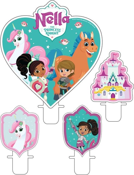 AMSCAN - 4 Nella Princess Knight kaarsjes - Decoratie > Kaarsjes