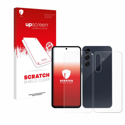 upscreen - Screenprotector voor Samsung Galaxy A35 5G (Voor+Achter) - Folie Beschermfolie transparant
