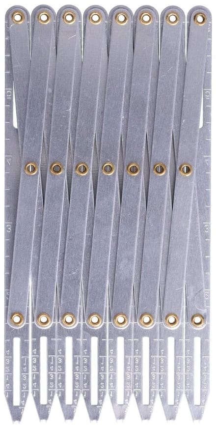 Expanding Sewing Meter - Aluminium Buttonhole Spacer - Multifunctionele Equidistant Meetlat - Markering Tool voor Creatieve Projecten