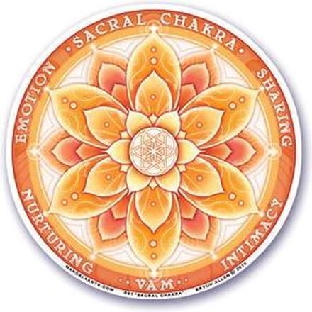 Raamsticker 2e chakra - 10.5 cm