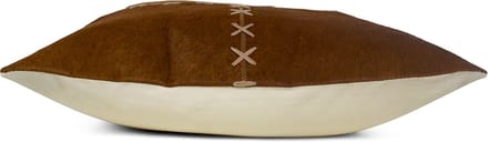 kussen dekensteek koe bruin/wit 45x45cm