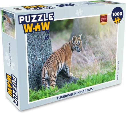 Puzzel Tijgerwelp in het bos - Legpuzzel - Puzzel 1000 stukjes volwassenen