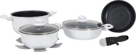 Gimex - Pannenset - Inductie - Wit - 7-Delig