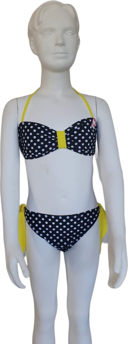 Boobs en Bloomers Bikini Stippen geel Maat 140/xxs
