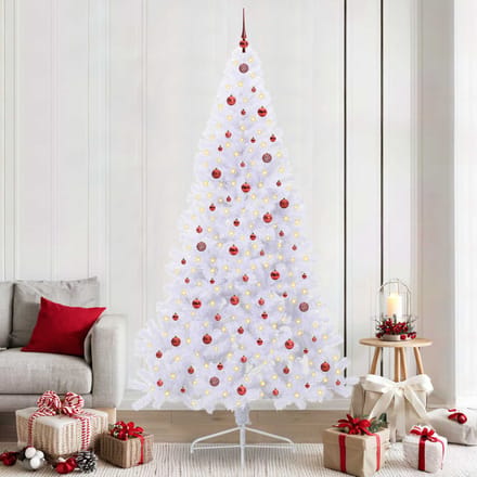 vidaXL Kunstkerstboom Wit 240 cm PVC en staal
