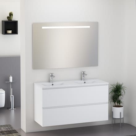 Xellanz Sephia Badmeubelset 120 cm met Dubbele Wastafel - Mat Wit