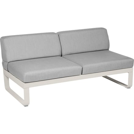 Fermob BELLEVIE 2-zits middenmodule - A5 leemgrijs - 79 Flanelgrijs