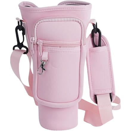 40oz Waterfles Hoes Tas Pouch Met Verstelbare Riemen Multifunctionele Waterzak Houder Fles Draagtas Voor Stanley Cup roze