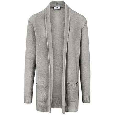 Lang vest 100% scheerwol Van Peter Hahn grijs