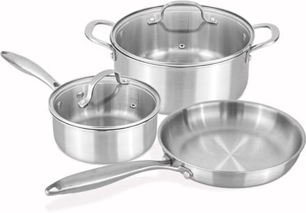 VLSelect® RVS Pannenset - Inductie - Koken