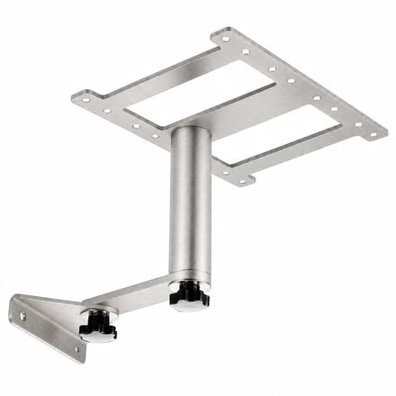 Tuinligstoel, aanbouwtafel, draaibaar, roestvrij staal 304