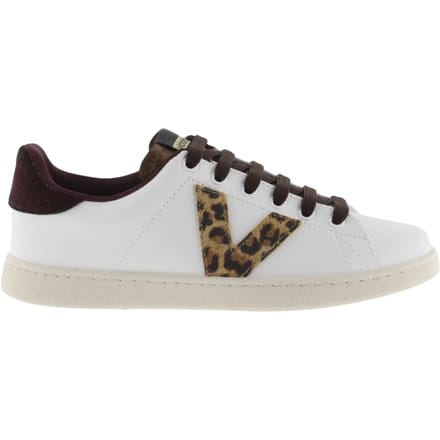 Dames sneakers met leerlook en dierenprint Victoria