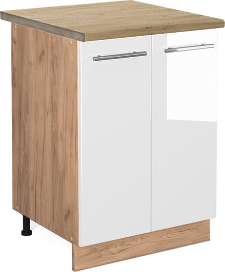 Vicco Fame-Line Keukenonderkast – 60 cm, WB Eik Wit Hoogglans