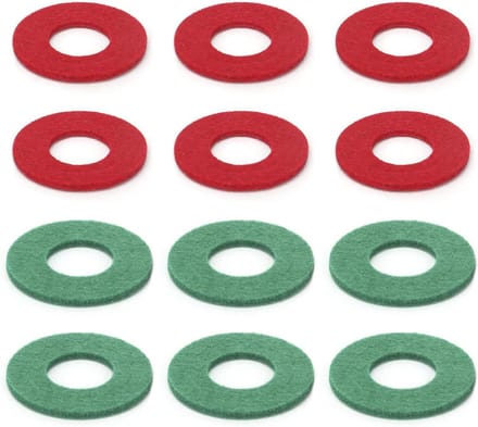 Accupoolbeschermers - Anti-corrosie ringen - Voorkomt roest - Kleurgecodeerd - 12-delig - Rood Groen