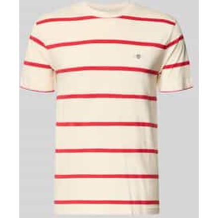 Regular Fit T-shirt met logo-stiksel