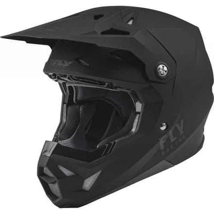 FLY Racing Formula CP Solid Mat Zwart Crosshelm - Helm