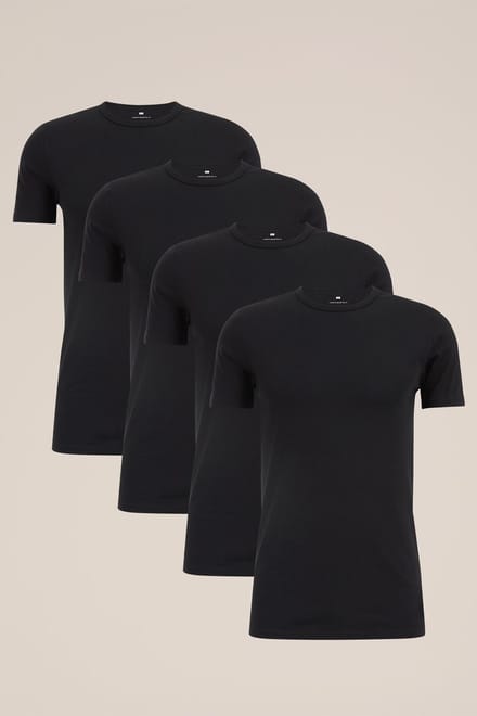 WE Fashion Heren Regular fit T-shirt, 4 pack