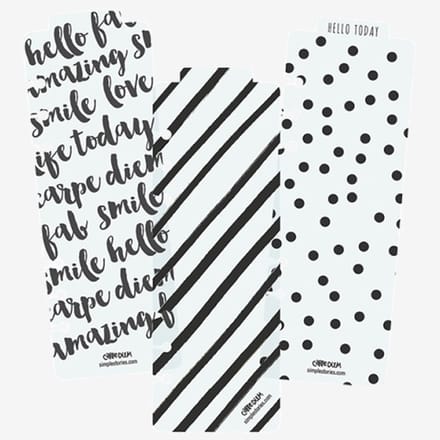 Carpe Diem - Plastic bladwijzers voor in A5 planners - 3 stuks – 6-gaats geperforeerd