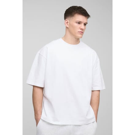Tall Oversized Boxy Essential T-Shirt | White | Size Small