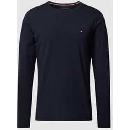 Slim fit shirt met lange mouwen en labelstitching