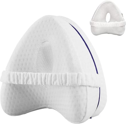 Orthopedisch Kniekussen - Ergonomisch - Zijslaapkussen - Elastische Band - Wit