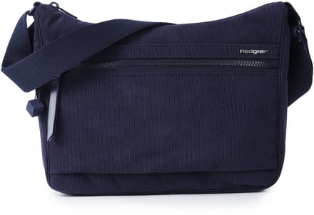 Hedgren Harpers Dames Crossbodytas met RFID-bescherming – Middelgroot – Ribfluweel Peacoat Blue