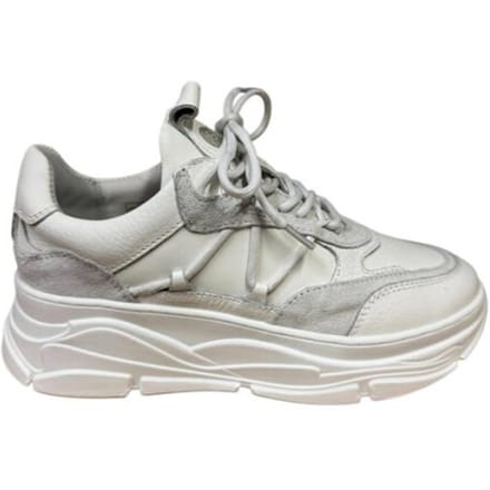Poelman JANA Dames Sneakers - Wit met combinatie