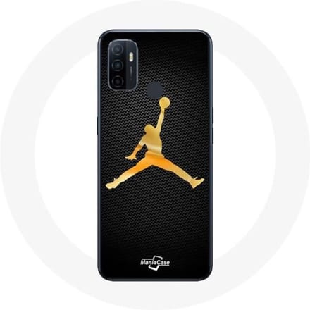 Coque - Maniacase - Oppo A53 - Souple - Logo Michael Jordan - Jaune jaune