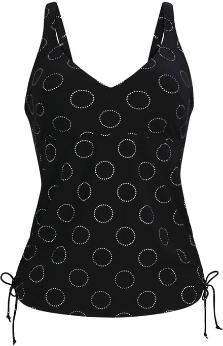 Rosa Faia - Tankini Top Silver Pearls Style Malaika - maat 80D - Zwart/Zilver