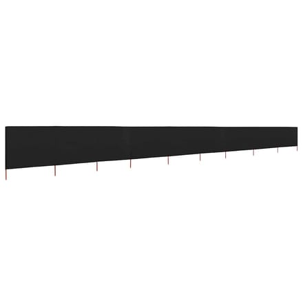 vidaXL - Windscherm - 9-panelen - 1200x160 - cm - stof - zwart