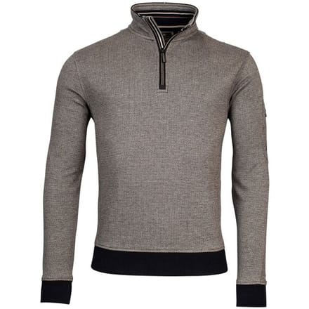 Baileys Trui Sweat Halfzip 2-Tone Allover Jacquard Beige / male