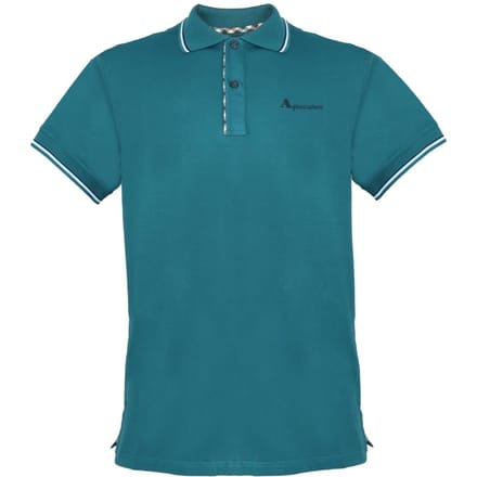 Aquascutum getipt kraag groen poloshirt