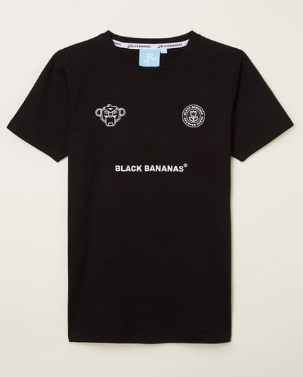 Black Bananas Tshirt - Zwart - Maat 140