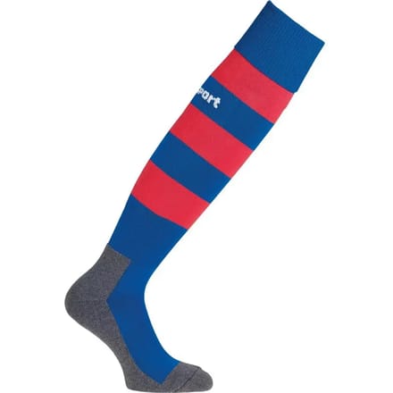 Uhlsport Team Pro Essential Stripe Voetbalkousen - Royal / Rood | Maat: 41-44