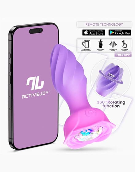 IY Moxy - Buttplug 360º Roterende Buttplug - App Control - Lila