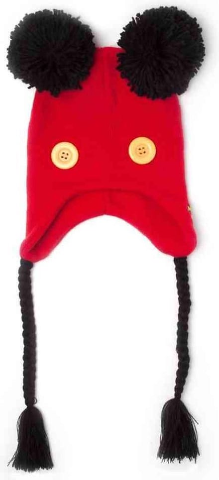 Disney Mickey Mouse - Novelty Laplander Beanie Muts - Rood/Zwart
