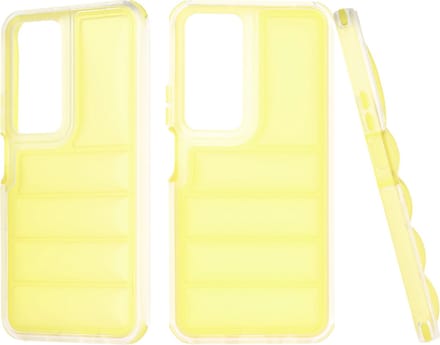 Hoesje geschikt voor HONOR 90 Smart/X7b - Techsuit Wave Shield Shockproof Hard Case Back Cover - Geel