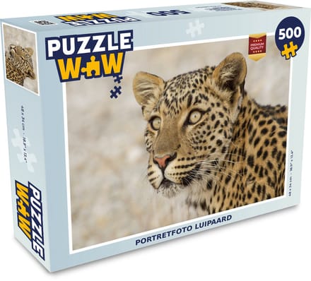 Puzzel Luipaard - Macro - Bruin - Legpuzzel - Puzzel 500 stukjes