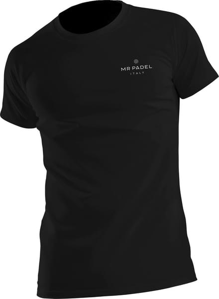 Padelshirt Regular Fit Zwart - Maat M