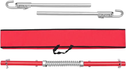 Sleepstang Auto - Sleepkabel Trekstang - Voertuigen Slepen - Met Veerbuffer - 1.85m - Rood Zilver