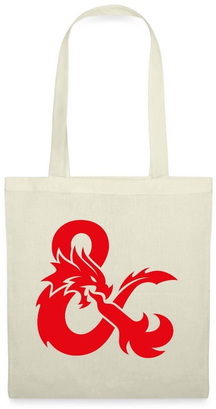 Dungeons And Dragons Logo In Rood Tas Van Stof Schoudertas