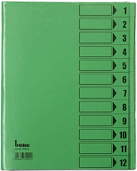 Bene 84800GN map met stofomslag, groen