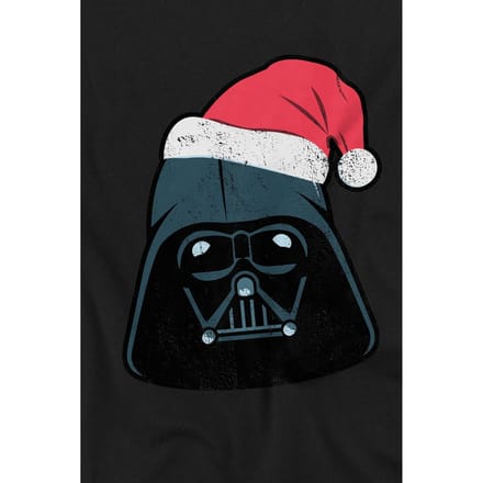 Star Wars Kinderen Darth Vader Kerstman T-Shirt (Zwart)