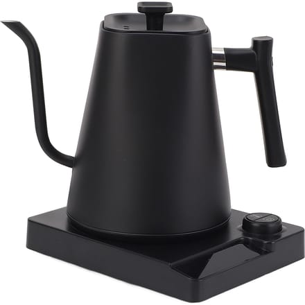 Zwanenhals Elektrische Waterkoker Temperatuurregeling 304 Roestvrij Staal LED Scherm Pour Over Koffie voor L black