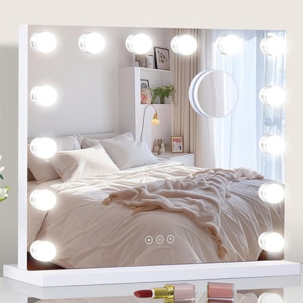Verlichte Make-up Spiegel met Dimbare LED Verlichting en Touch Control