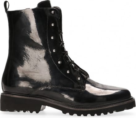 Van Dalen - Veterbootie leer - Black - 38